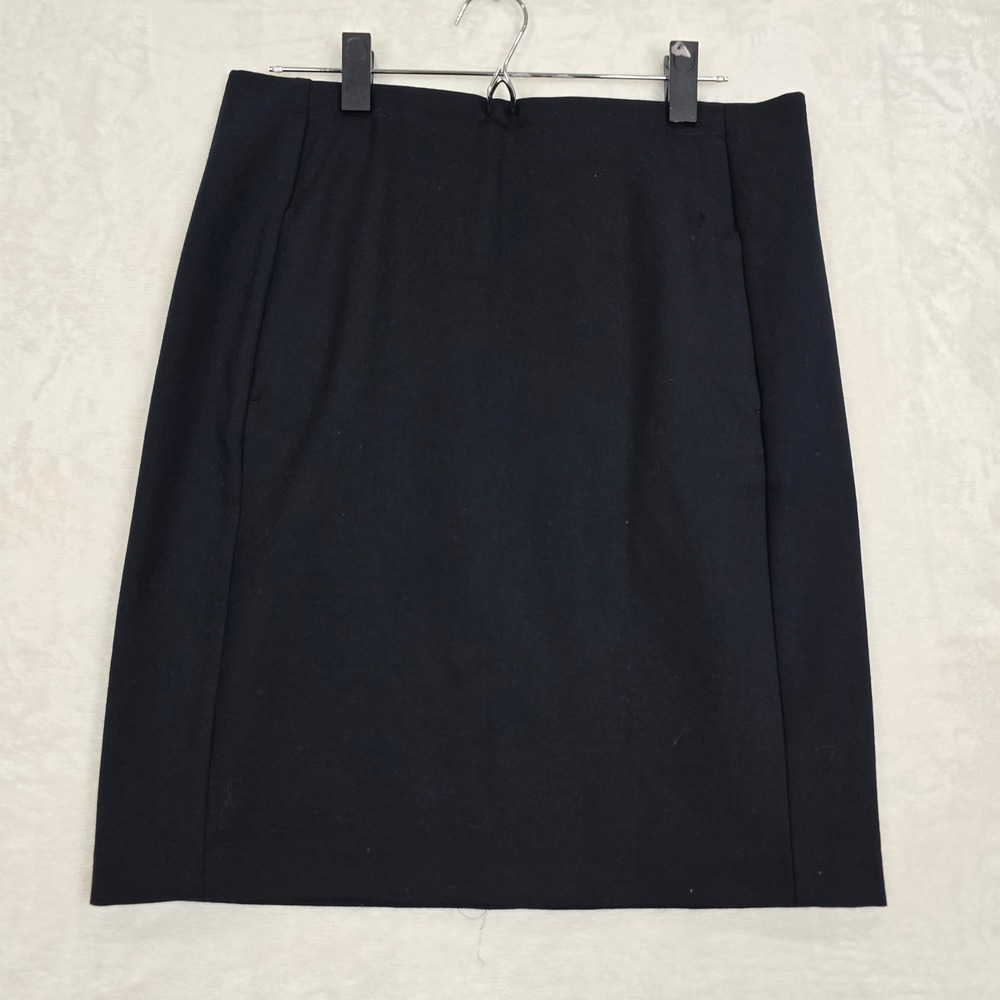 J. Jill Black Ponte Pencil Skirt Womens Size S Stretch Knit Professional 780S